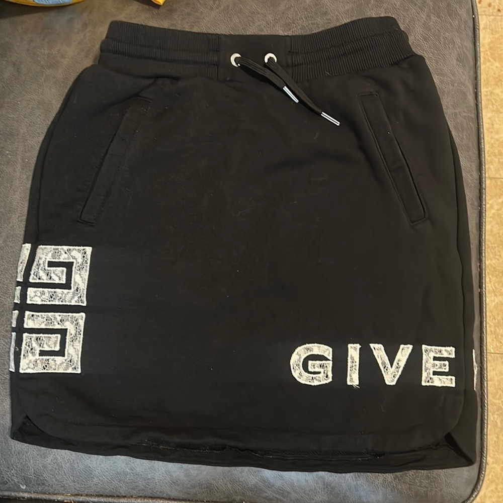 Givenchy Black Kids Skirt with White Logo